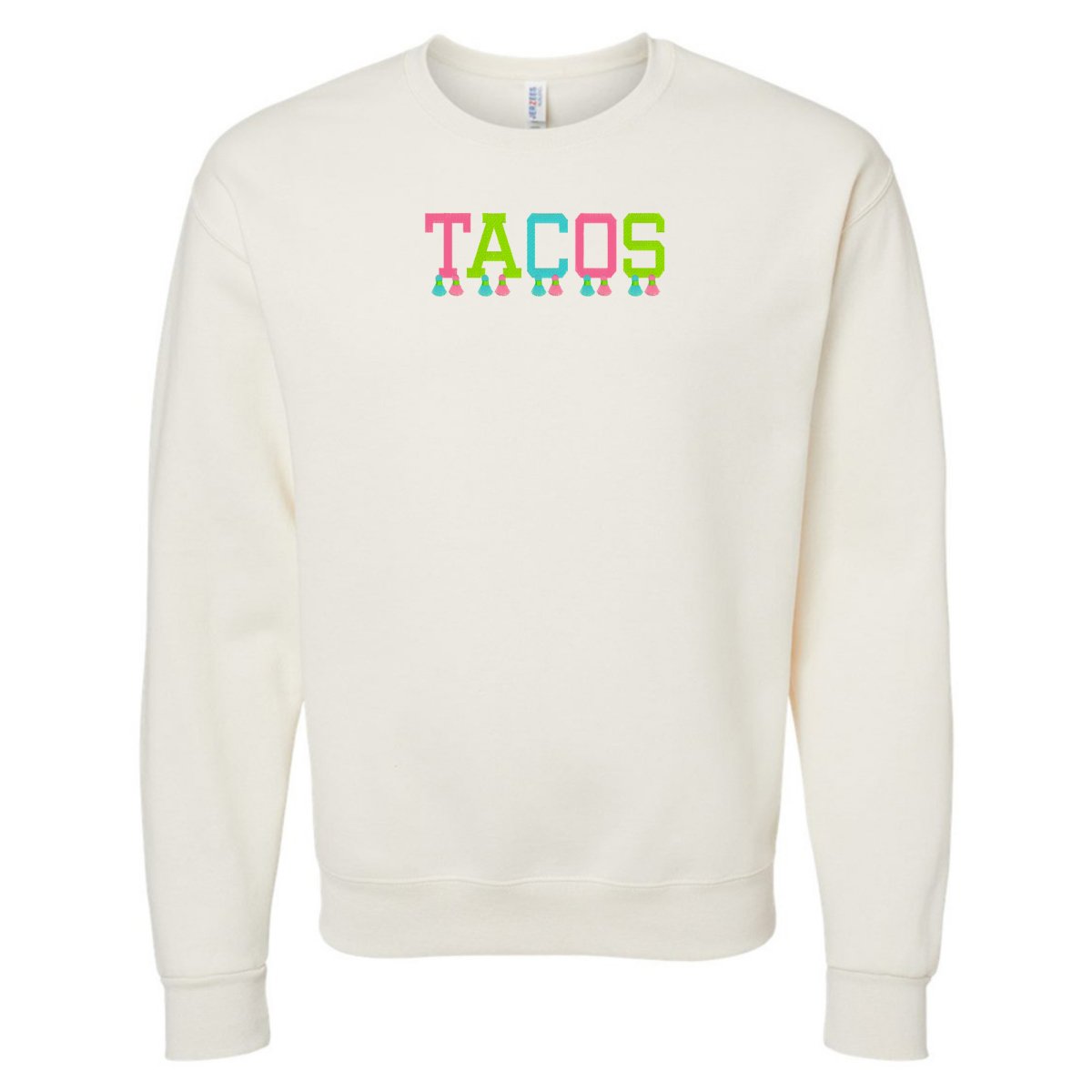 Embroidered Tasseled 'Tacos' Sweatshirt