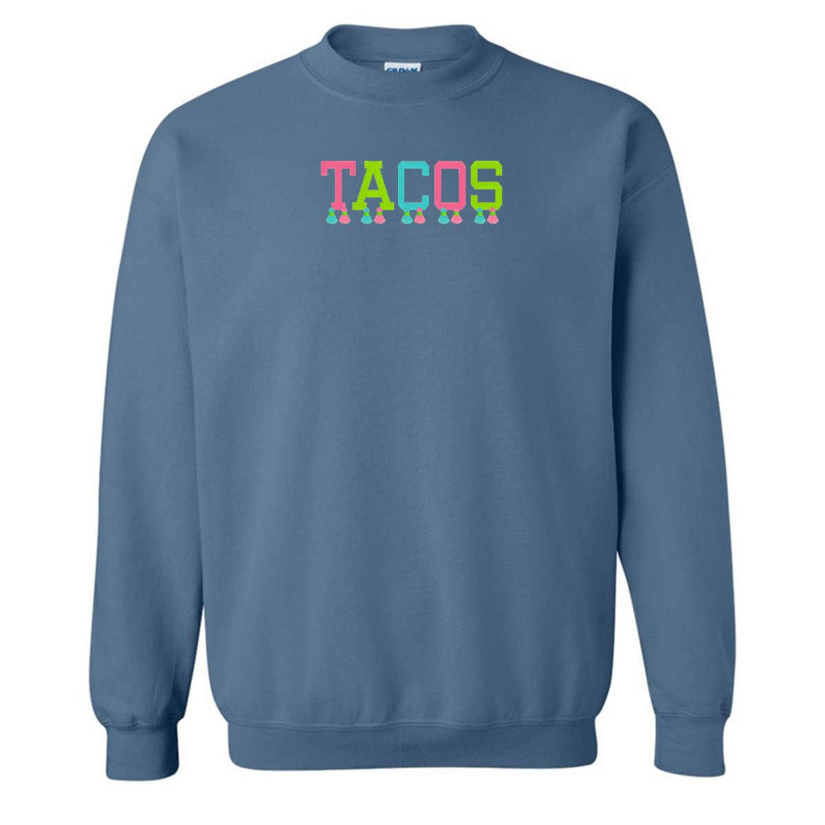 Embroidered Tasseled 'Tacos' Sweatshirt