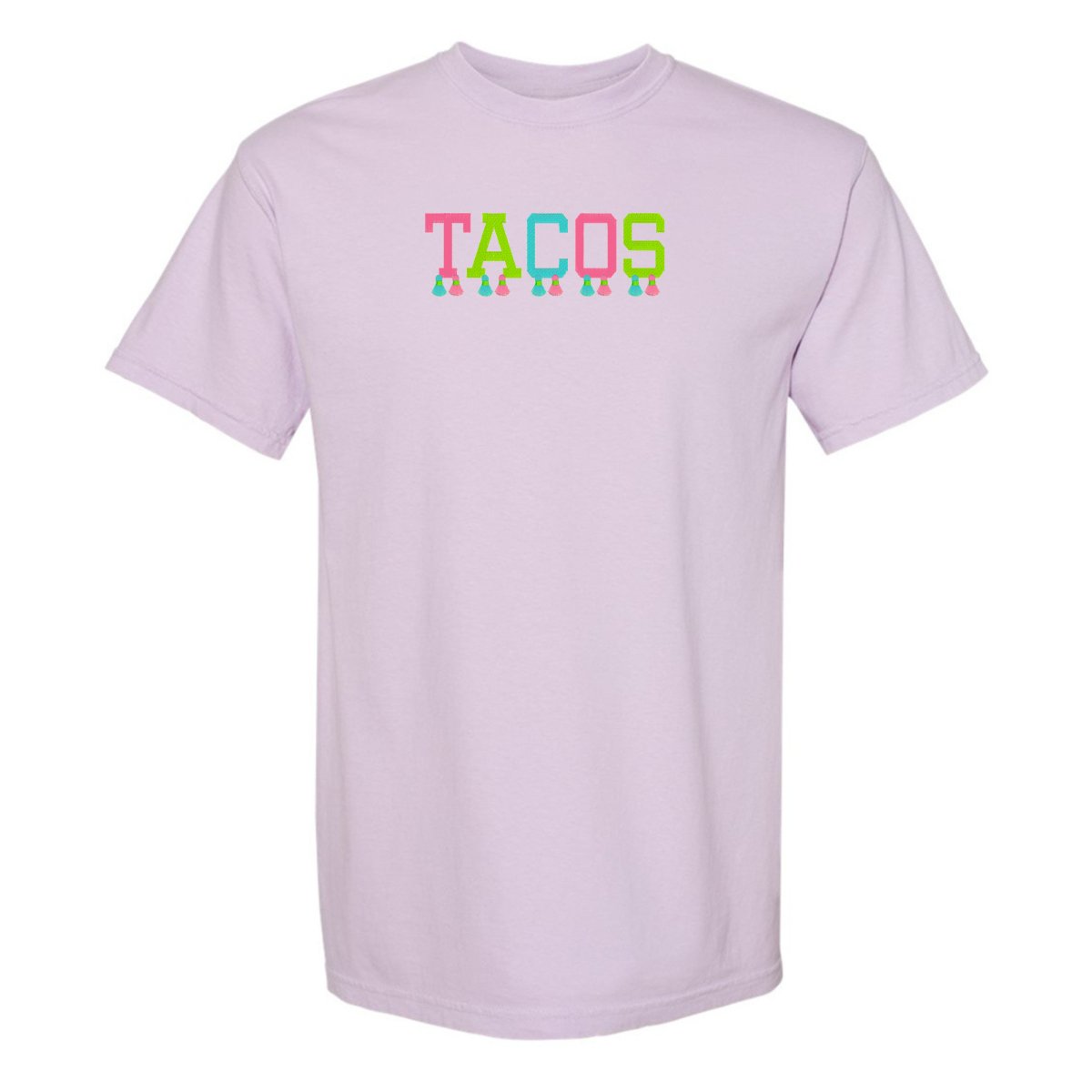 Embroidered Tasseled 'Tacos' T-Shirt