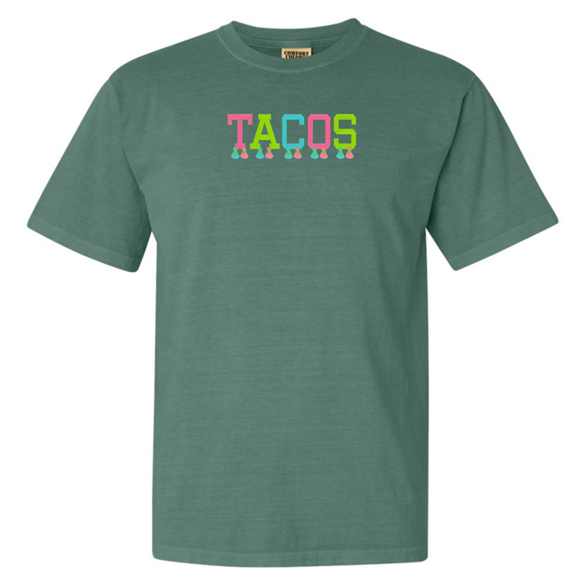 Embroidered Tasseled 'Tacos' T-Shirt