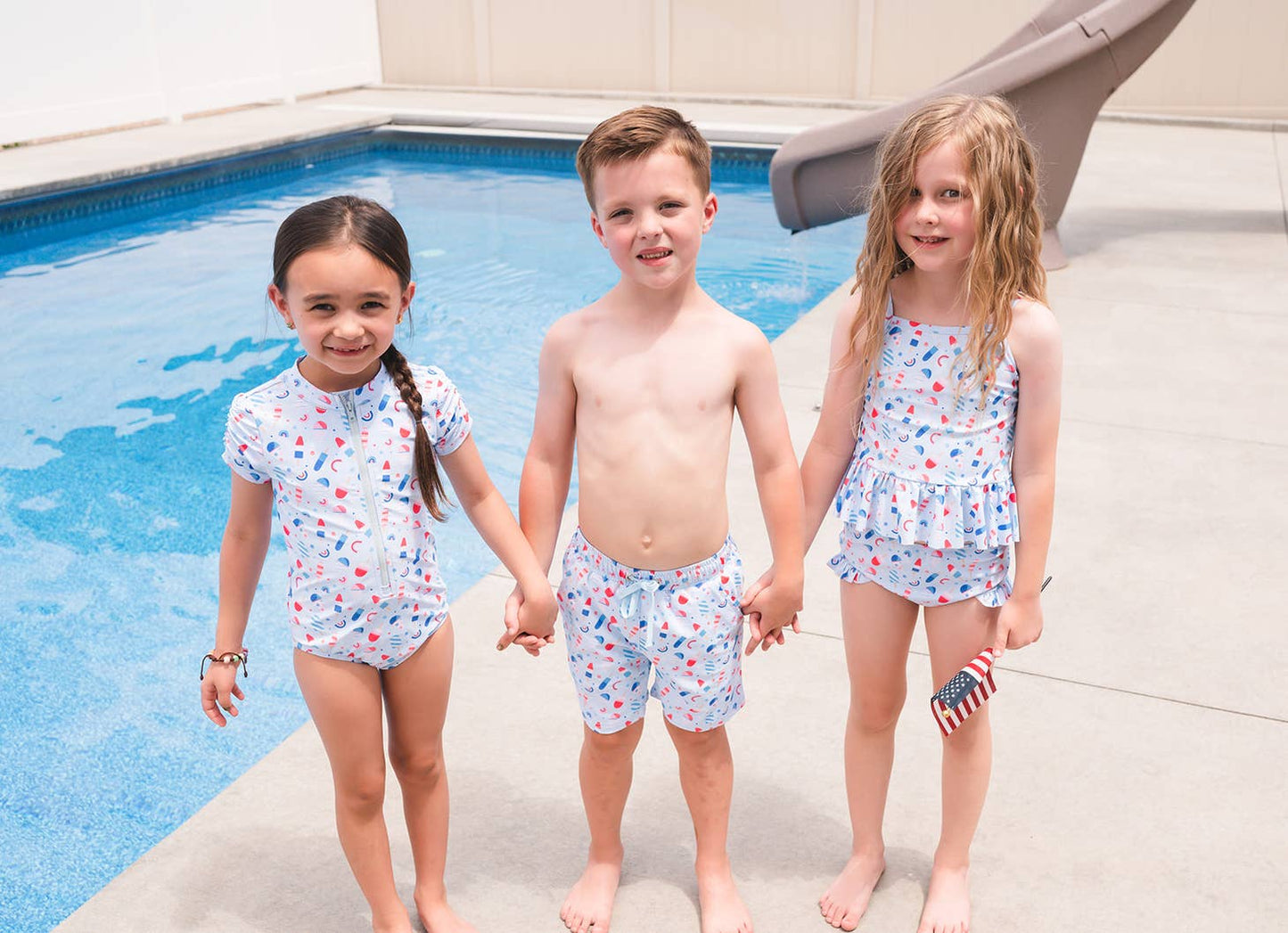 Boy Swim Shorts in Sweet Freedom