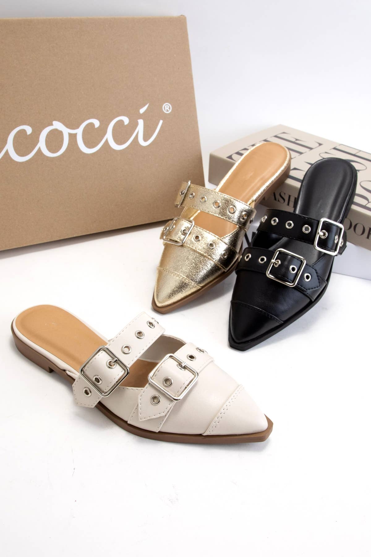 CCOCCI - POINTED TOE SLIP ON FLATS