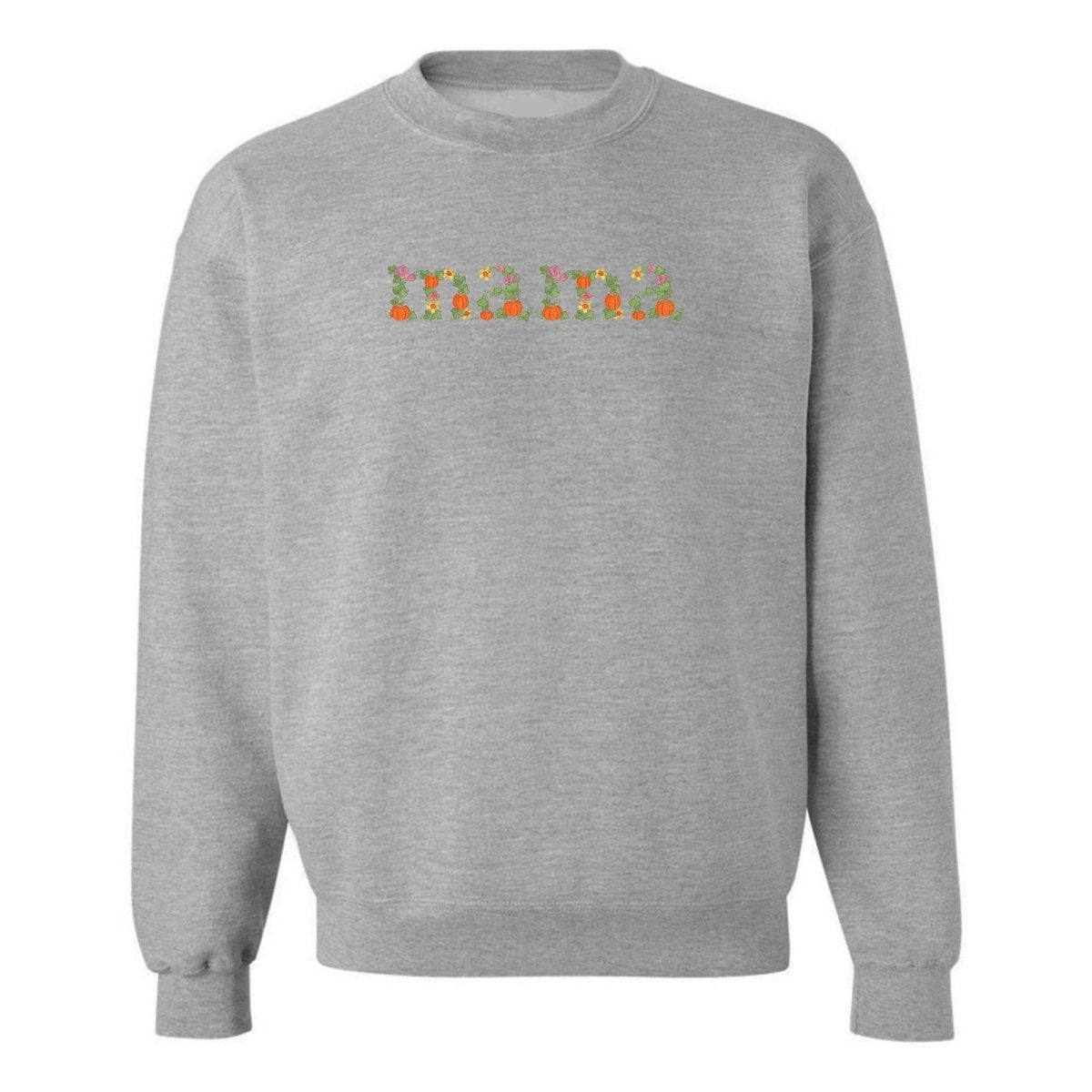 'Fall Floral Mama' Embroidered Crewneck Sweatshirt