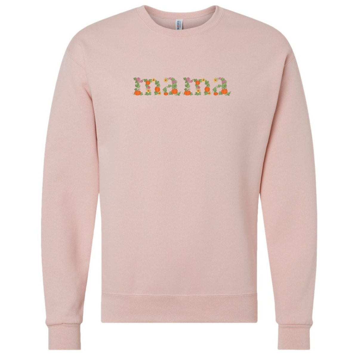 'Fall Floral Mama' Embroidered Crewneck Sweatshirt