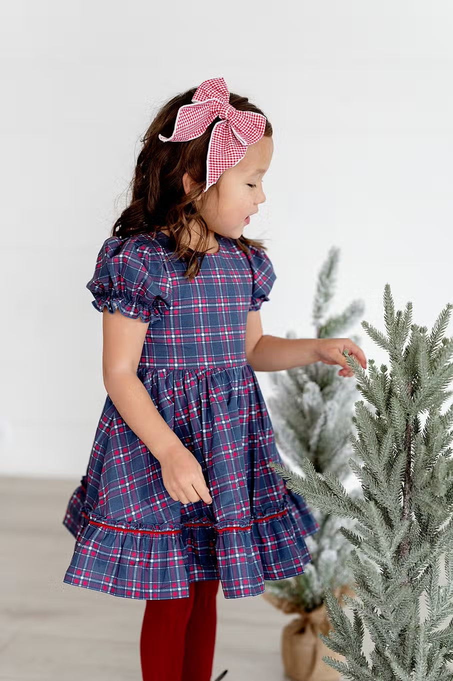 Aura Dress in Holiday Plaid