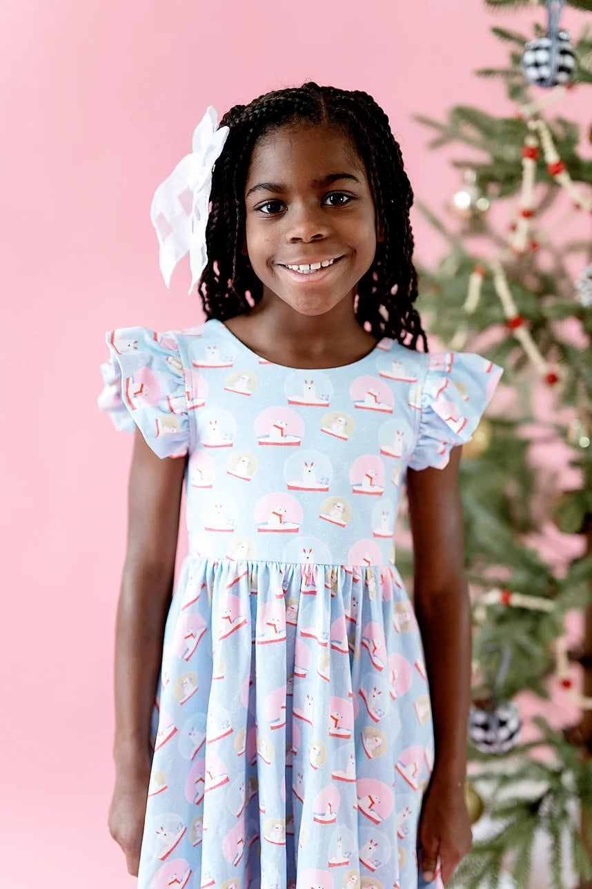 Olivia Twirl Dress in Snow Globe