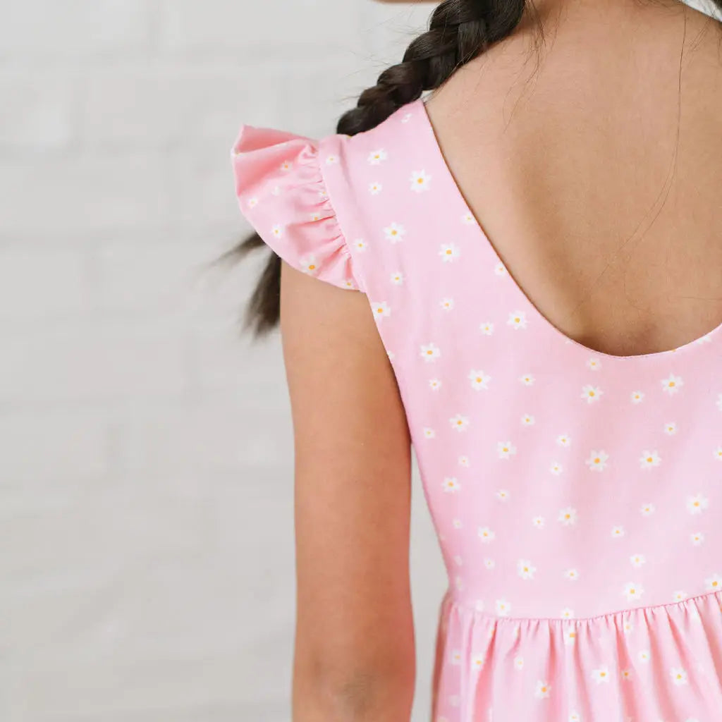 Ruffle Romper in Pink Petals