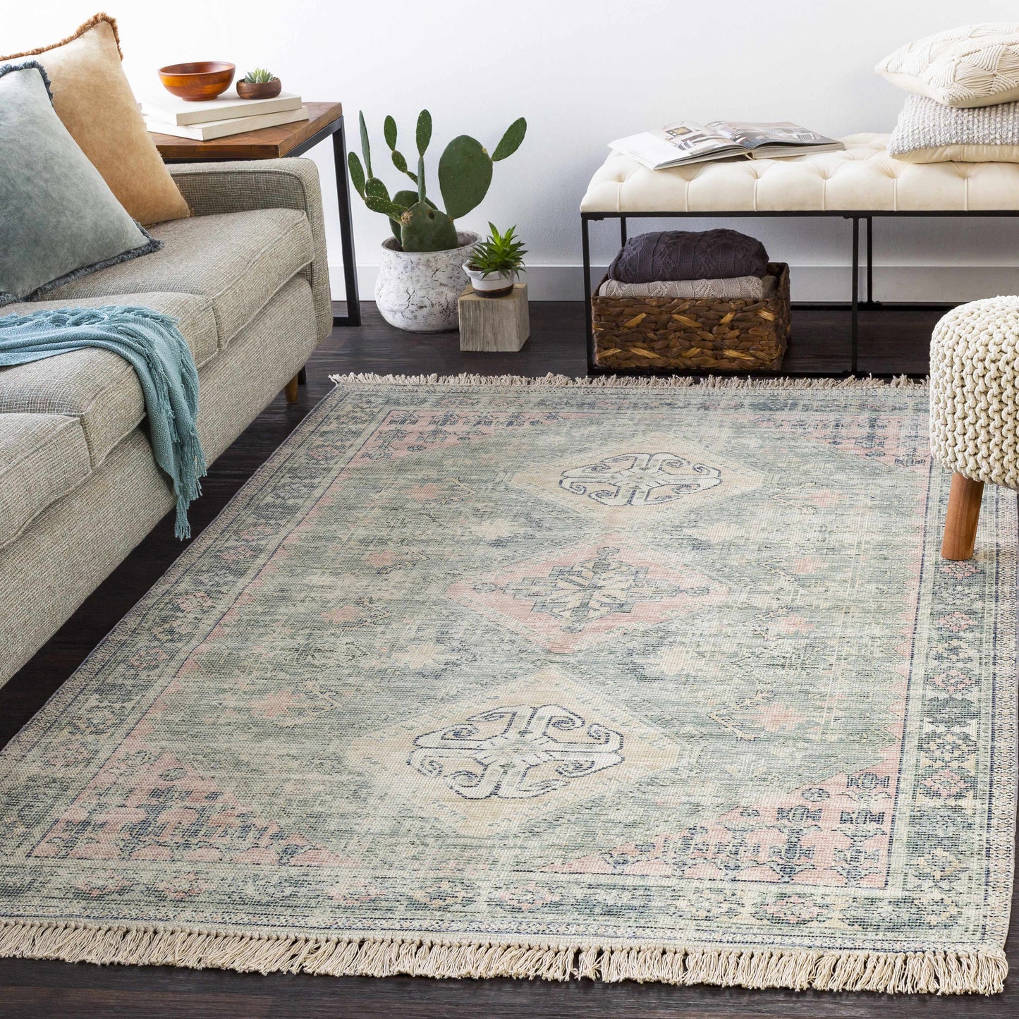 Foraker Sage Green Cotton Rug