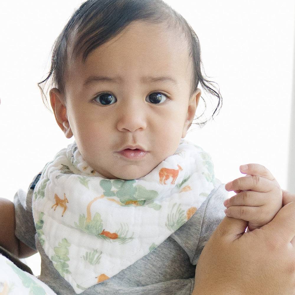 Forest Friends + Mudcloth Bandana Bib Set