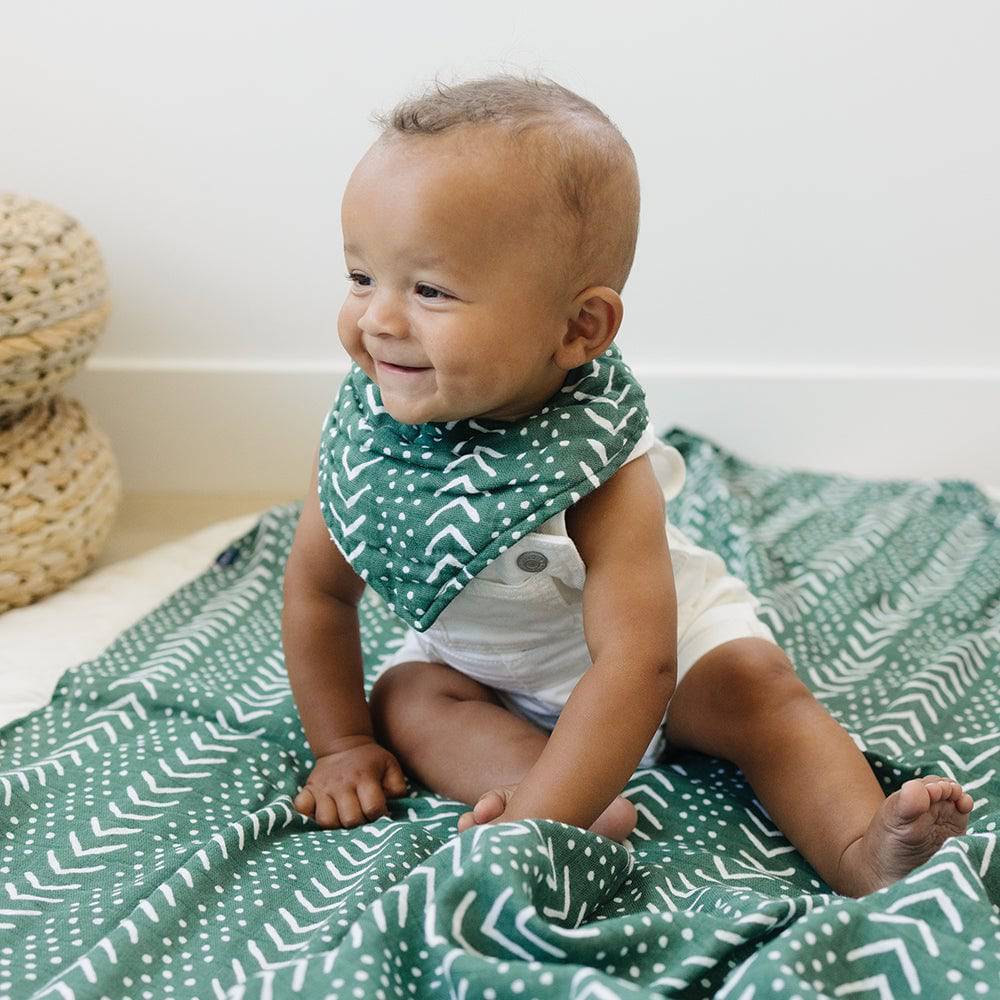 Forest Friends + Mudcloth Bandana Bib Set