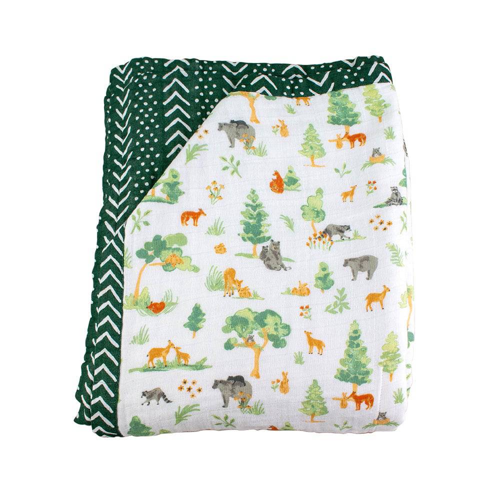 Forest Friends + Mudcloth Classic Muslin Super Snuggle Blanket