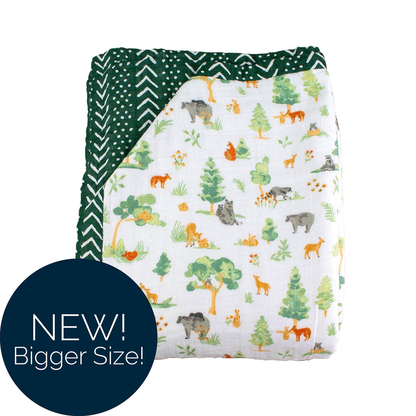 Forest Friends + Mudcloth Classic Muslin Super Snuggle Blanket