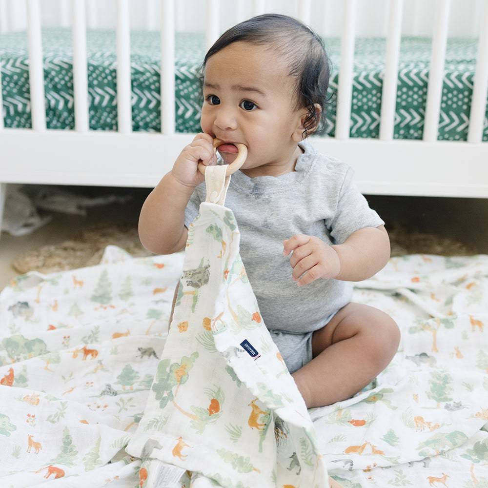 Forest Friends Classic Muslin Teether Blanket