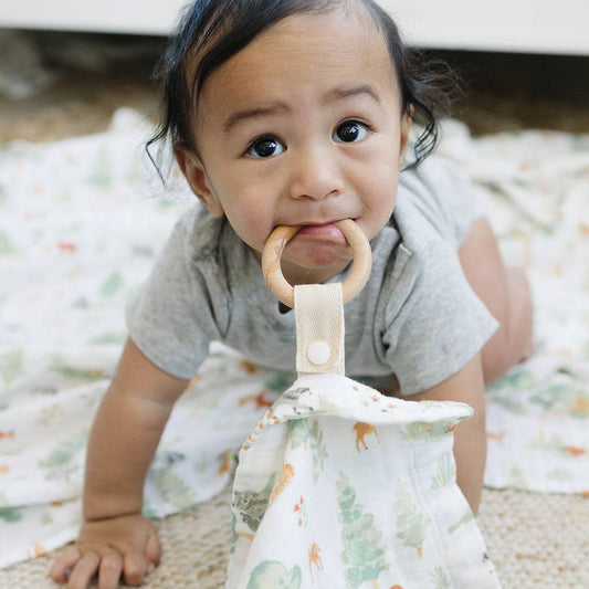 Forest Friends Classic Muslin Teether Blanket