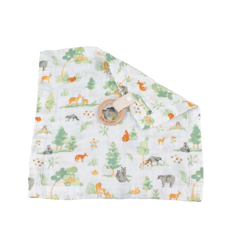 Forest Friends Classic Muslin Teether Blanket