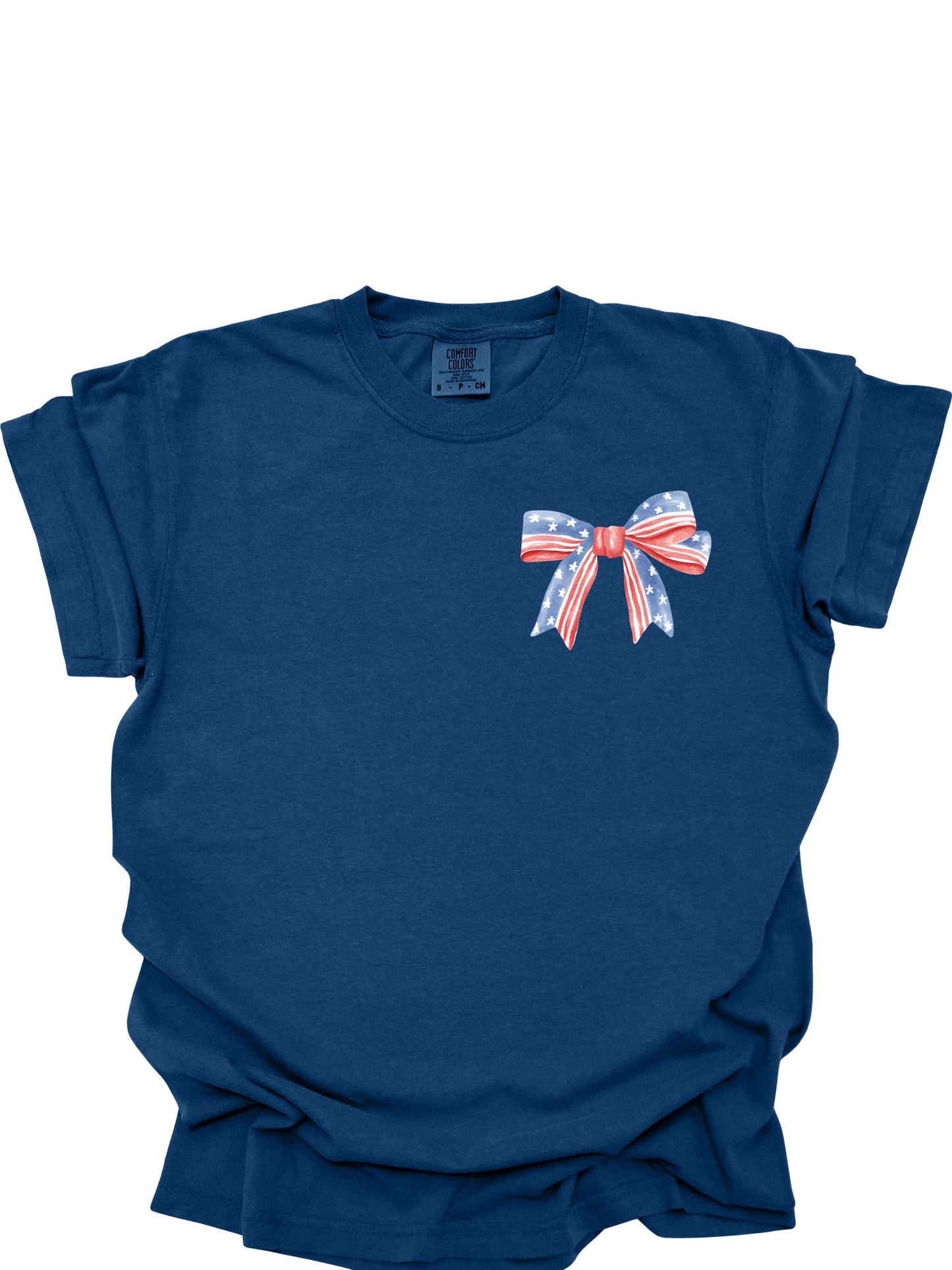Cotton & Lace Comfort Colors Chinoiserie American Flag (front and back design)