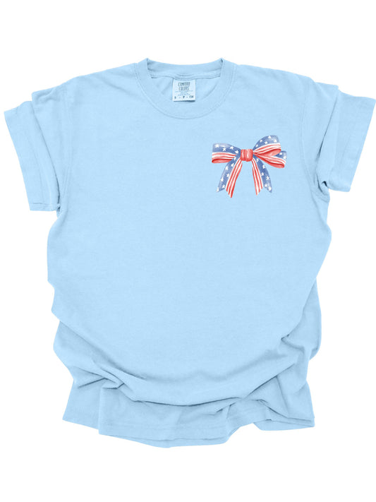 Cotton & Lace Comfort Colors Chinoiserie American Flag (front and back design)
