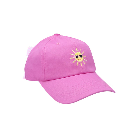 Sun Love Bow Baseball Hat (Junior/Tween Girls)