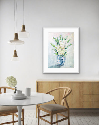 Gladiolus, a fine art print on canvas