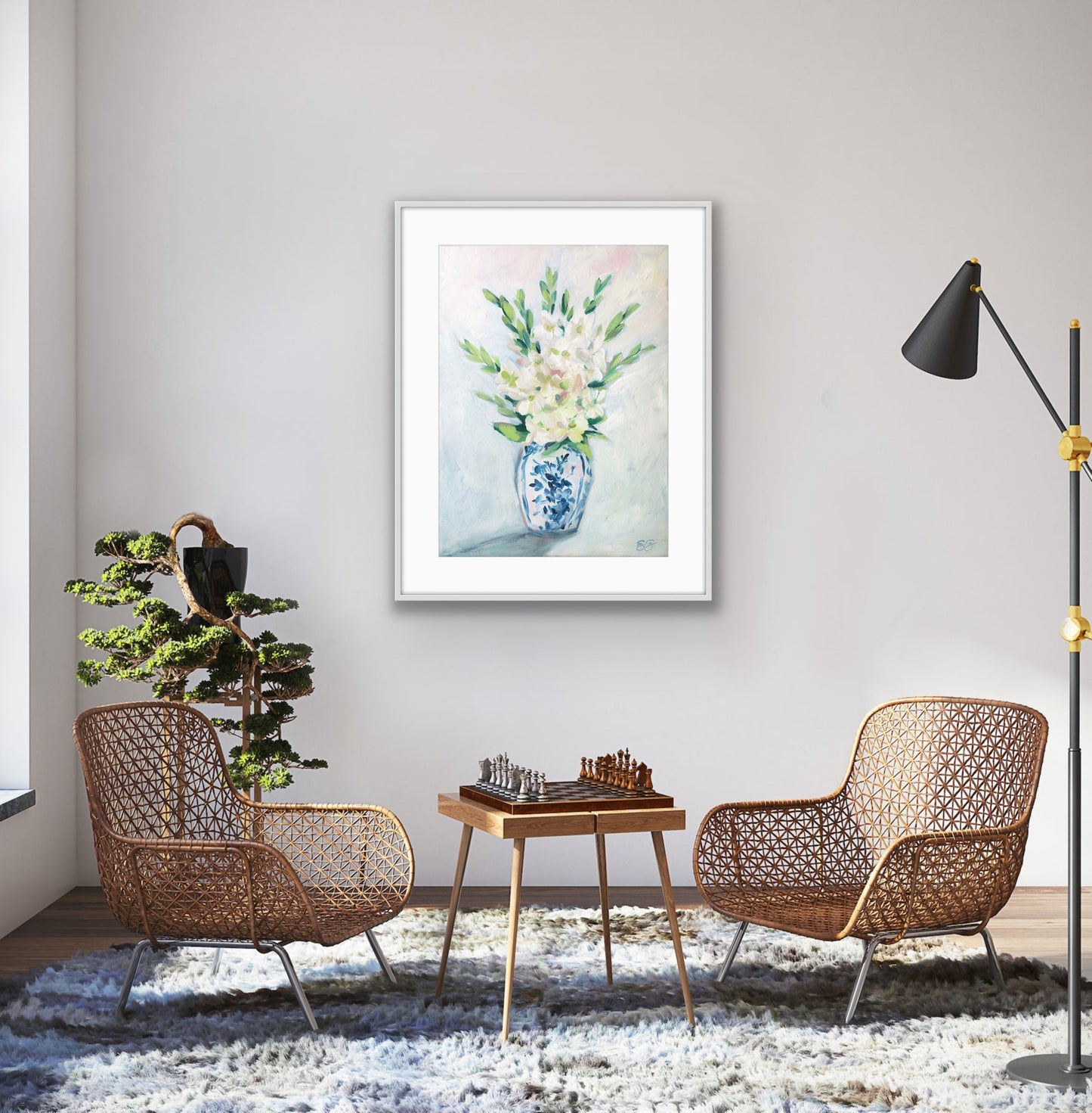 Gladiolus, a fine art print on canvas