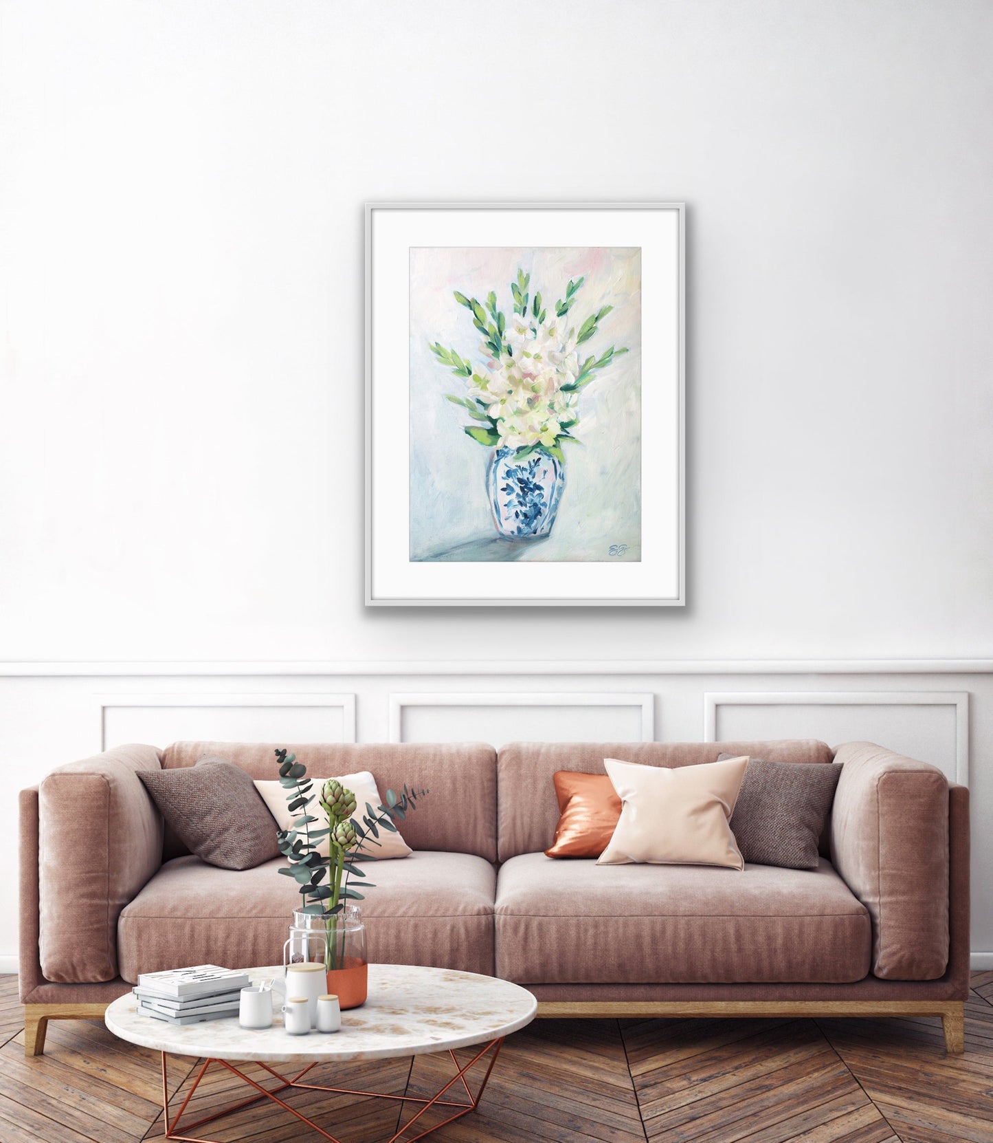 Gladiolus, a fine art print on canvas