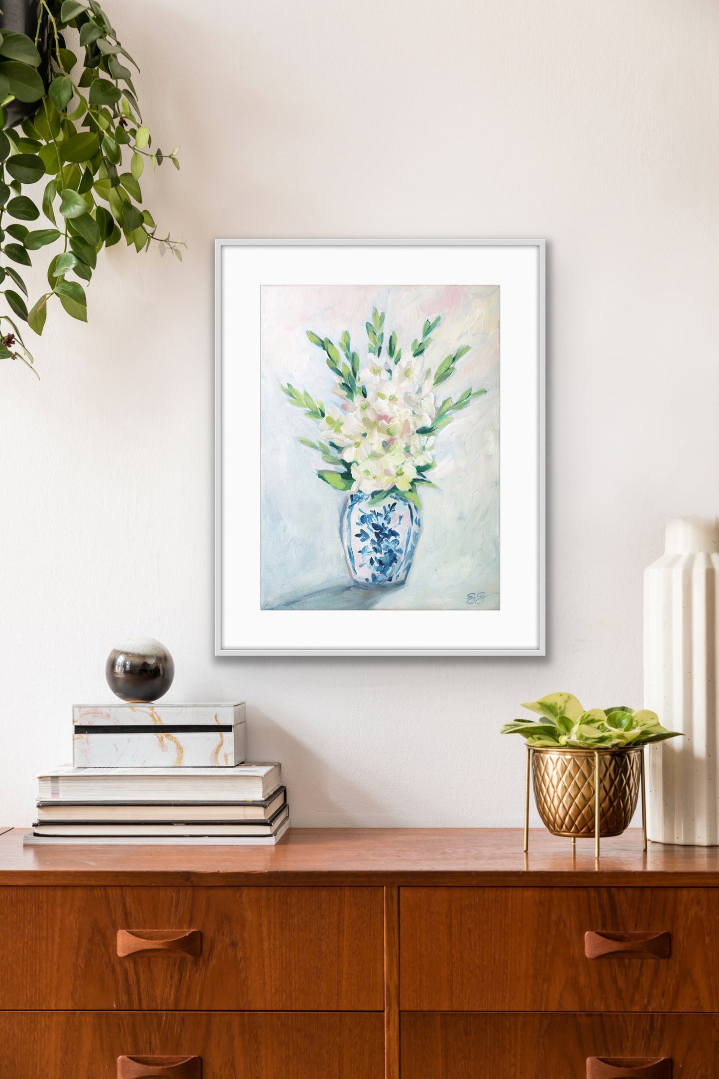 Gladiolus, a fine art print on canvas