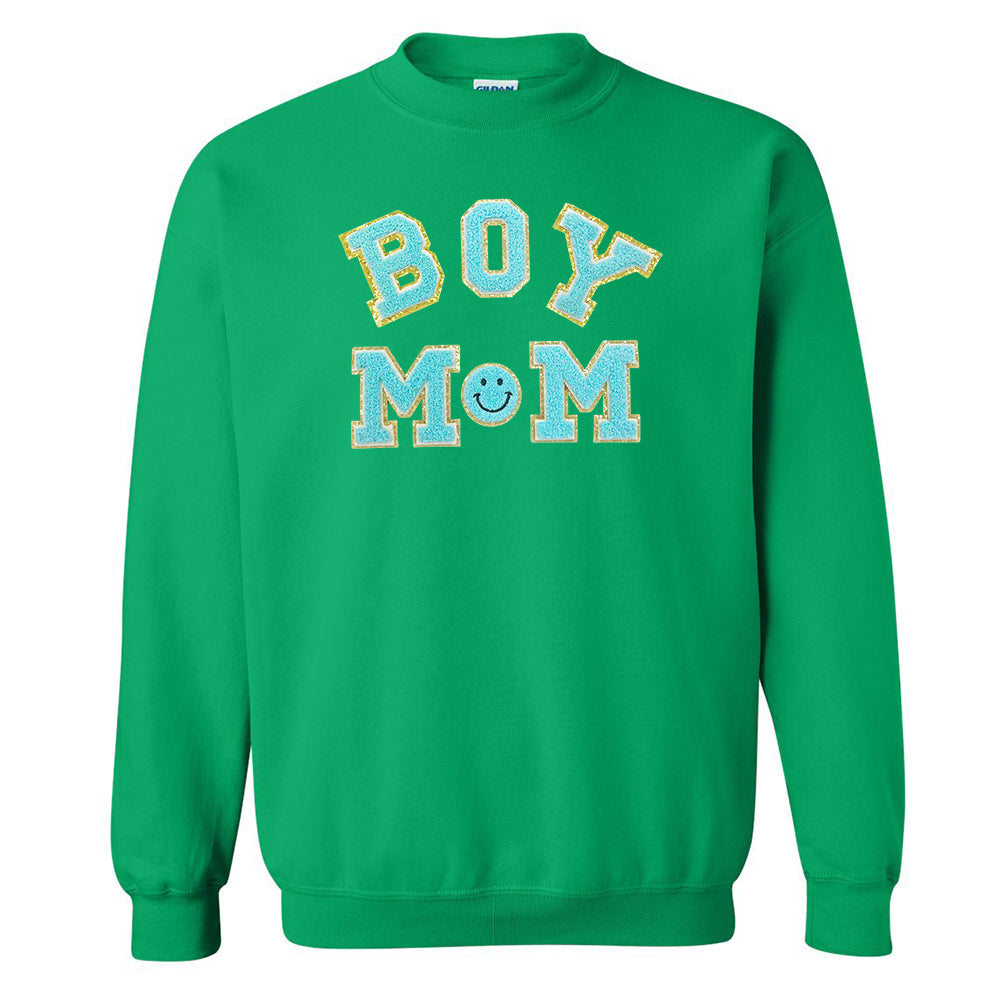 Boy Mom Letter Patch Sweatshirt