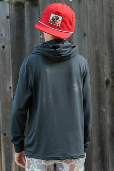 Burlebo Youth Performance Hoodie - Gun Metal Grey