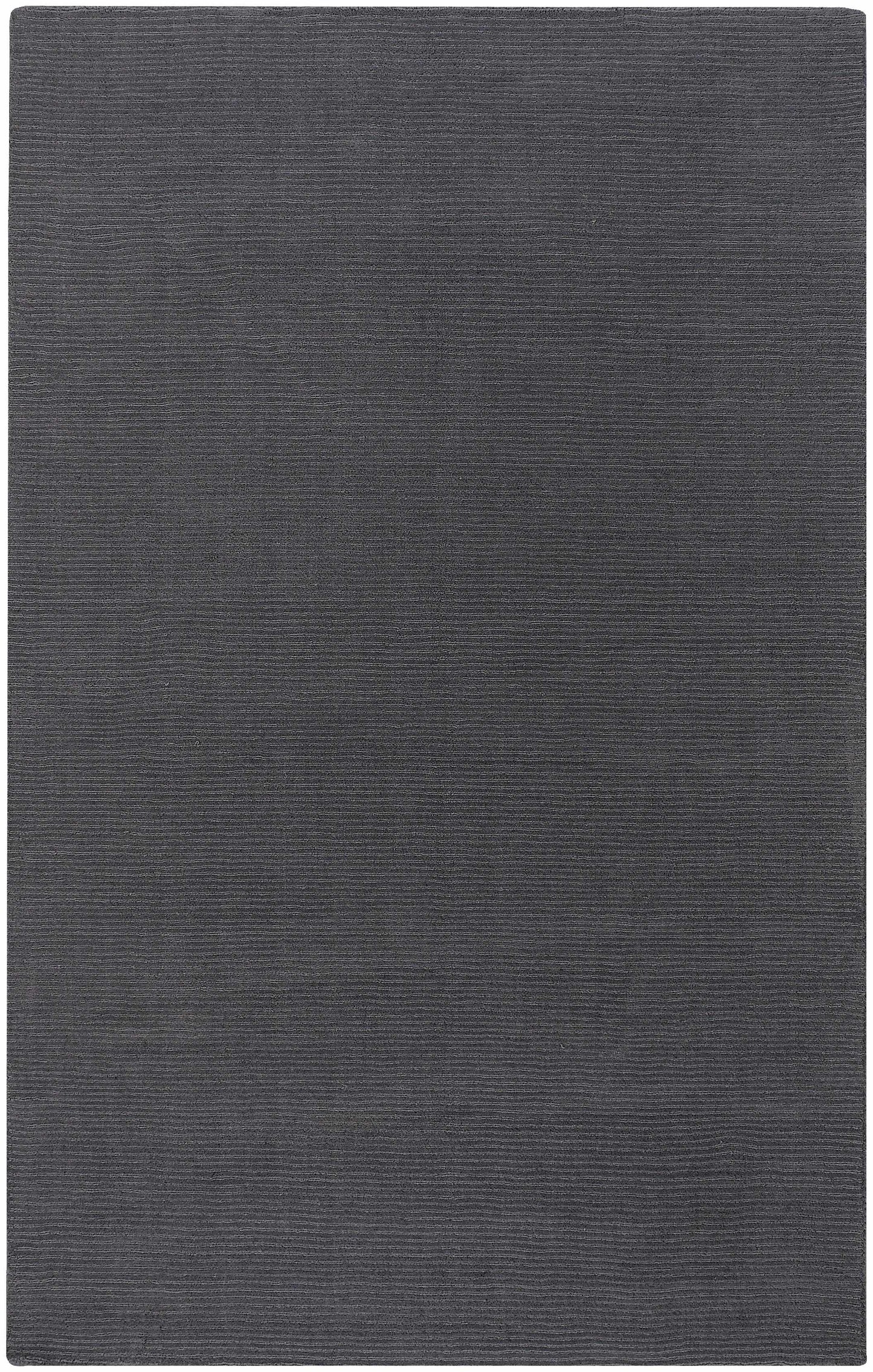 Brockton Solid Black Wool Rug