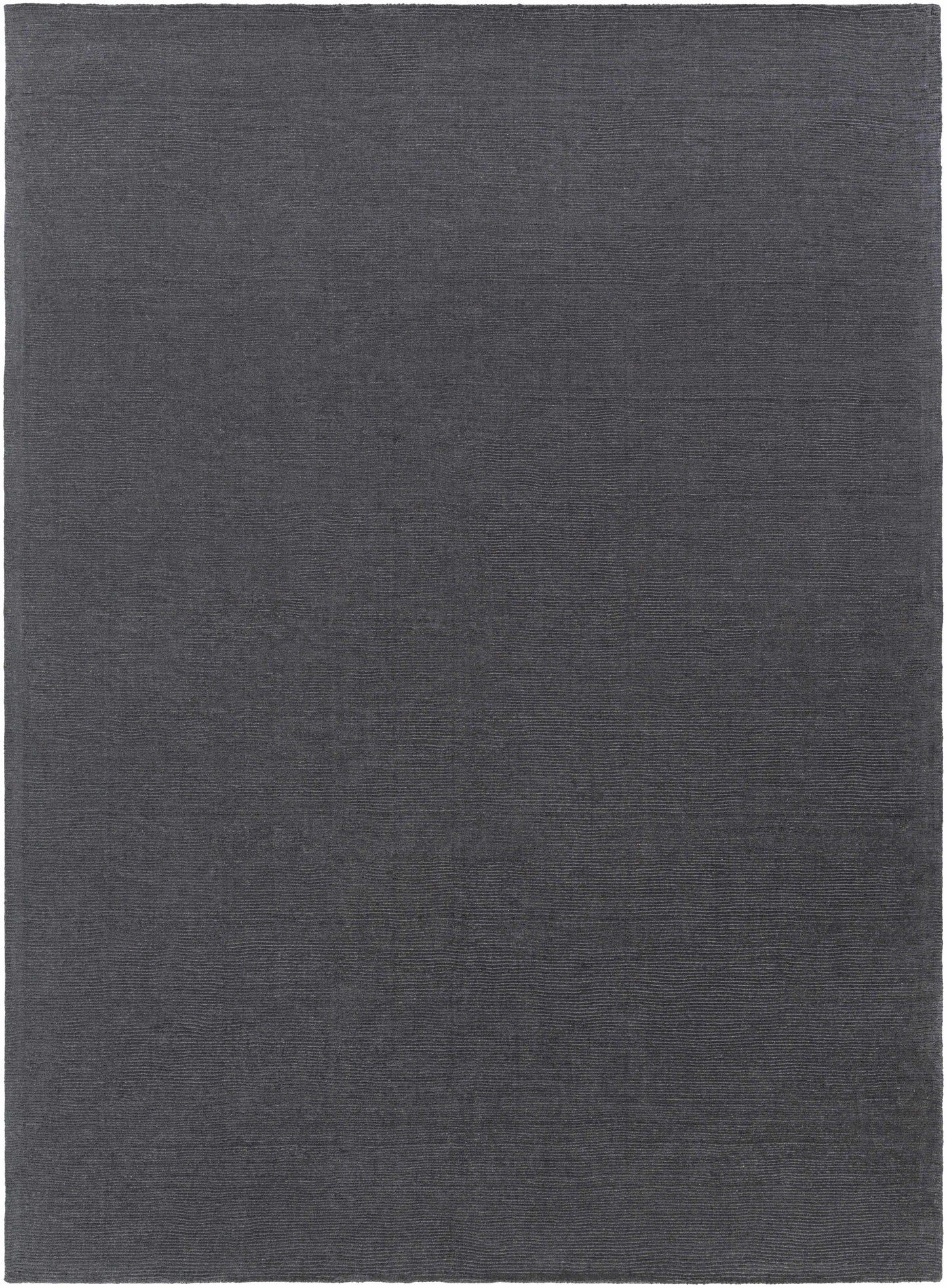 Brockton Solid Black Wool Rug