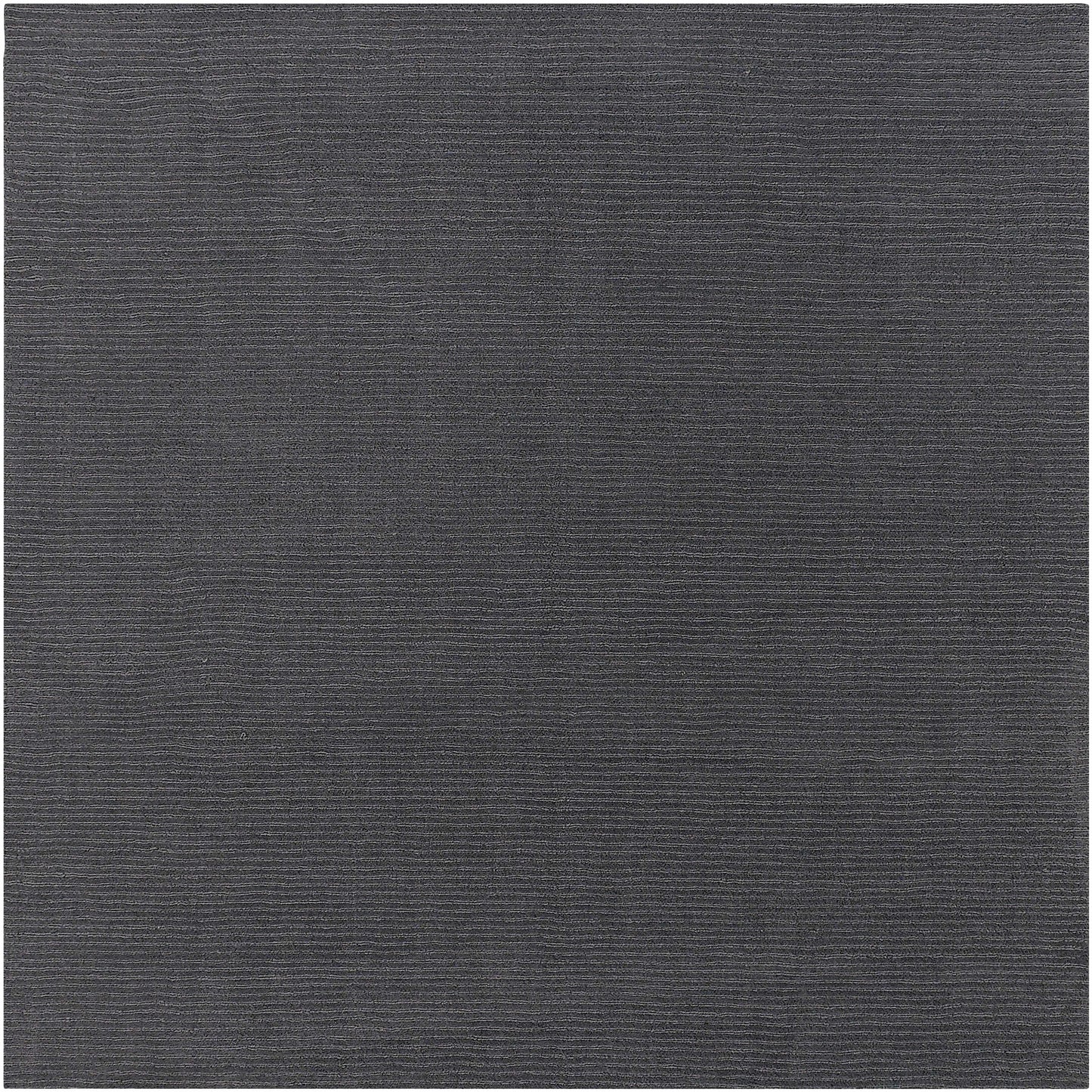 Brockton Solid Black Wool Rug