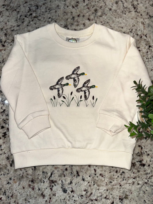 Ivory Flying Mallard Crewneck