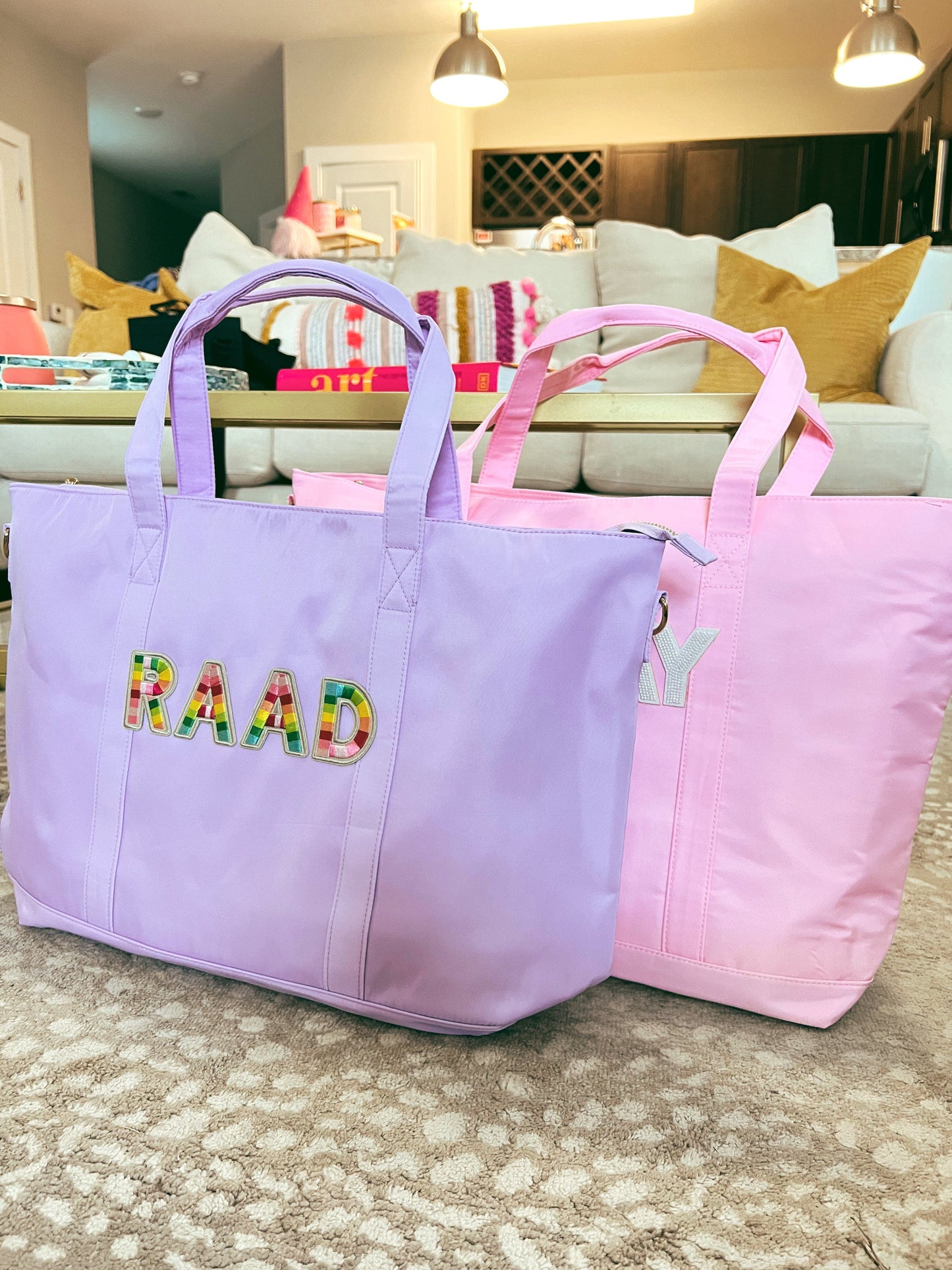 Lilac Nylon Tote