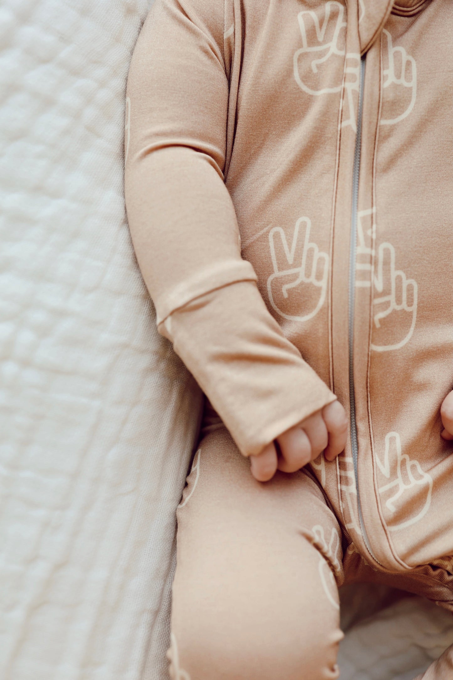 Peace Sign | Bamboo Zip Pajama