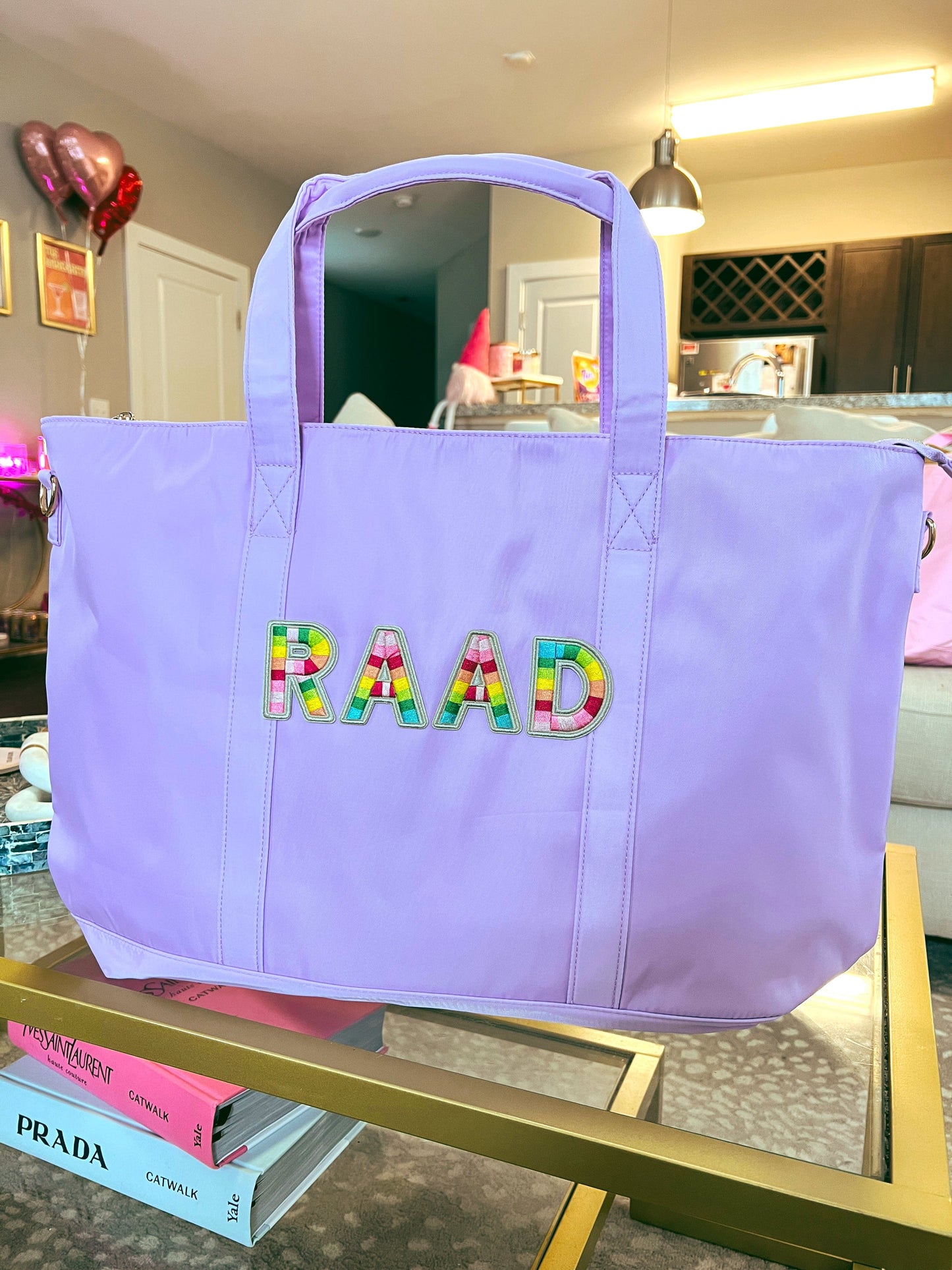 Lilac Nylon Tote