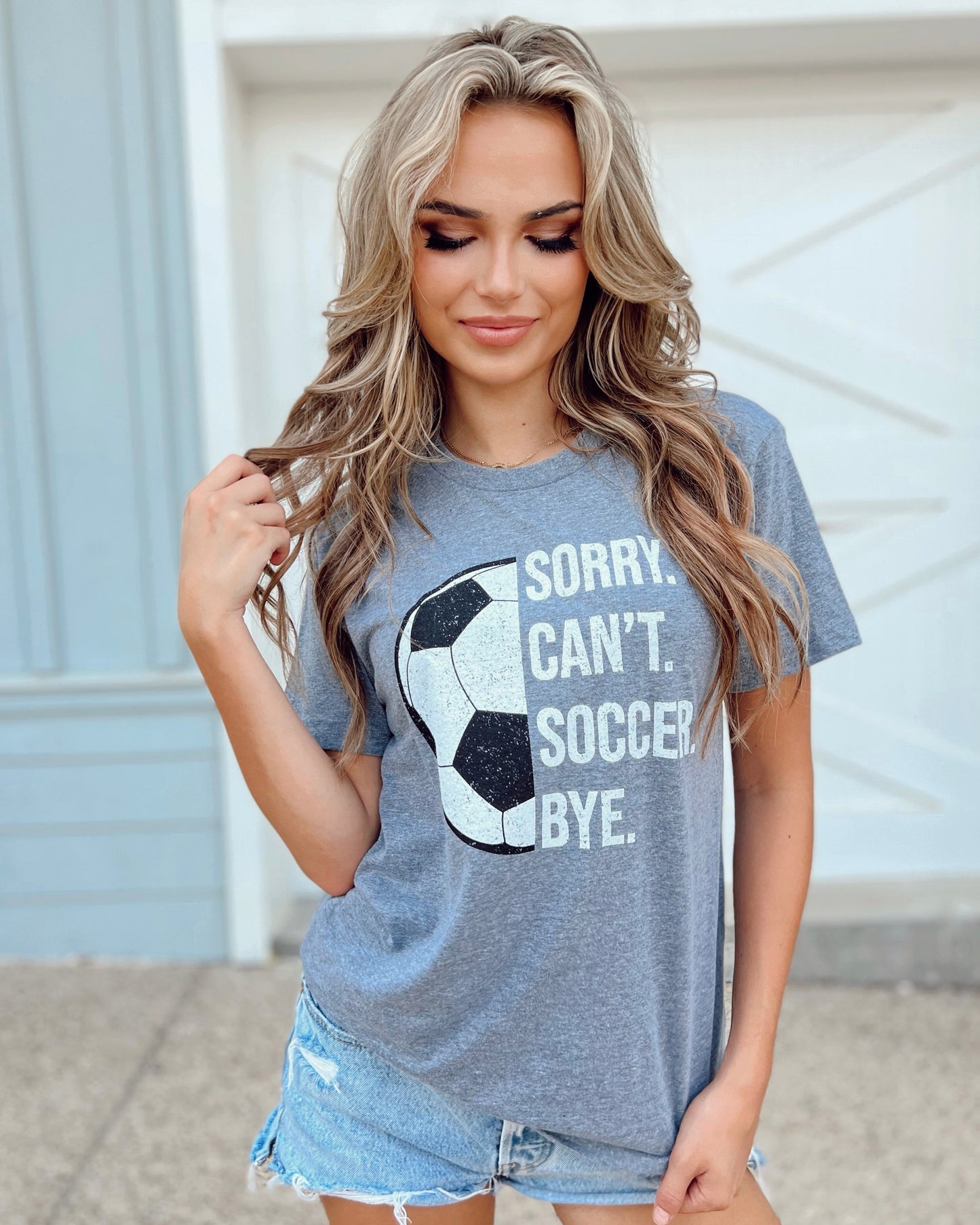 Sorry. Can’t. SOCCER. Bye. Unisex Comfy Tee