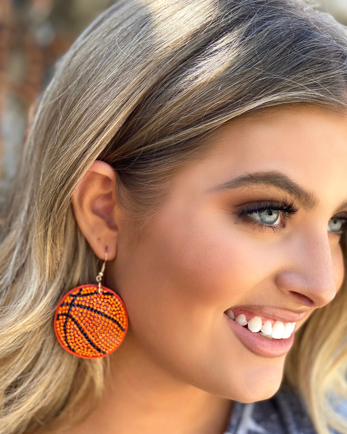 Softball Suede Crystal Game Day Earrings