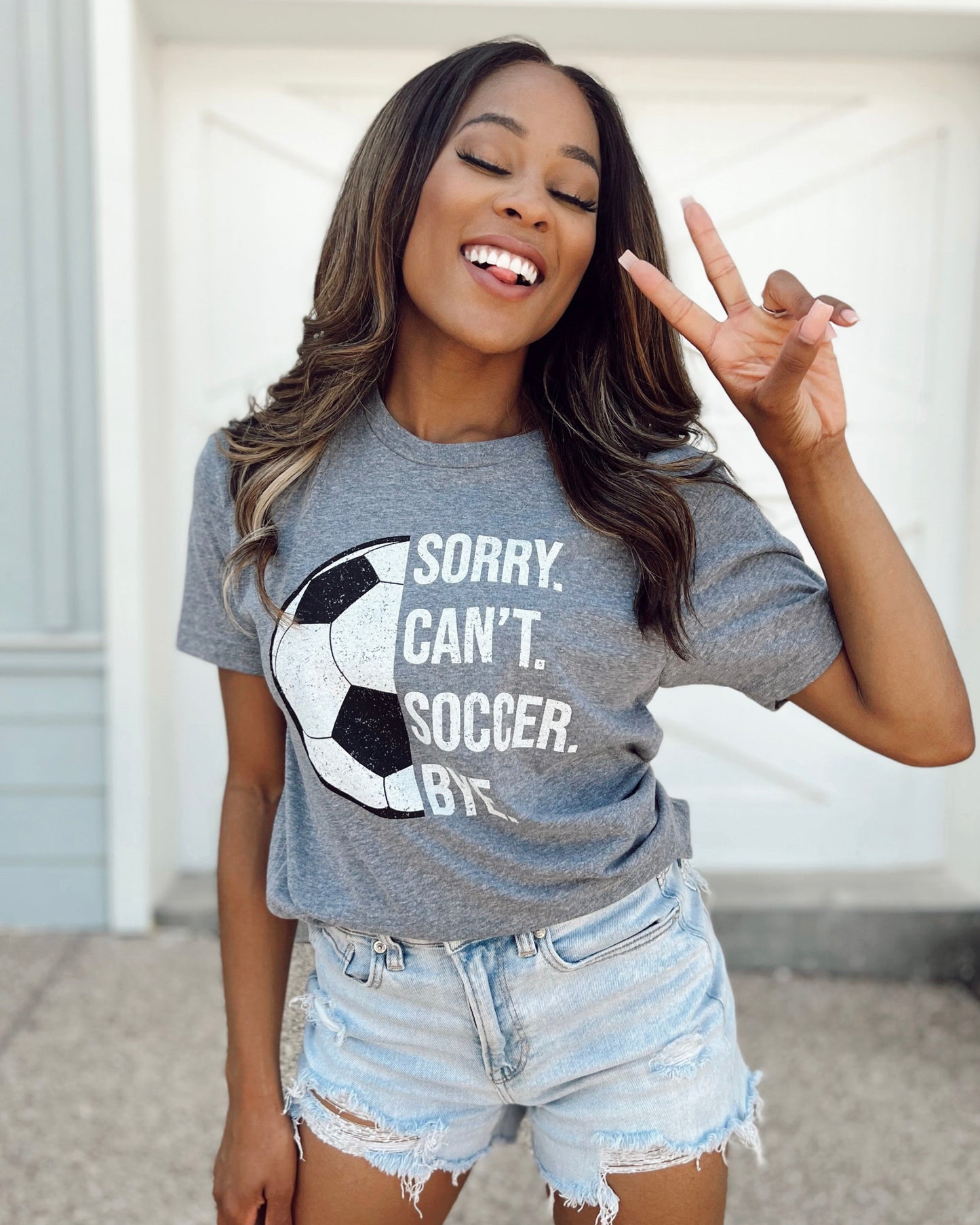 Sorry. Can’t. SOCCER. Bye. Unisex Comfy Tee