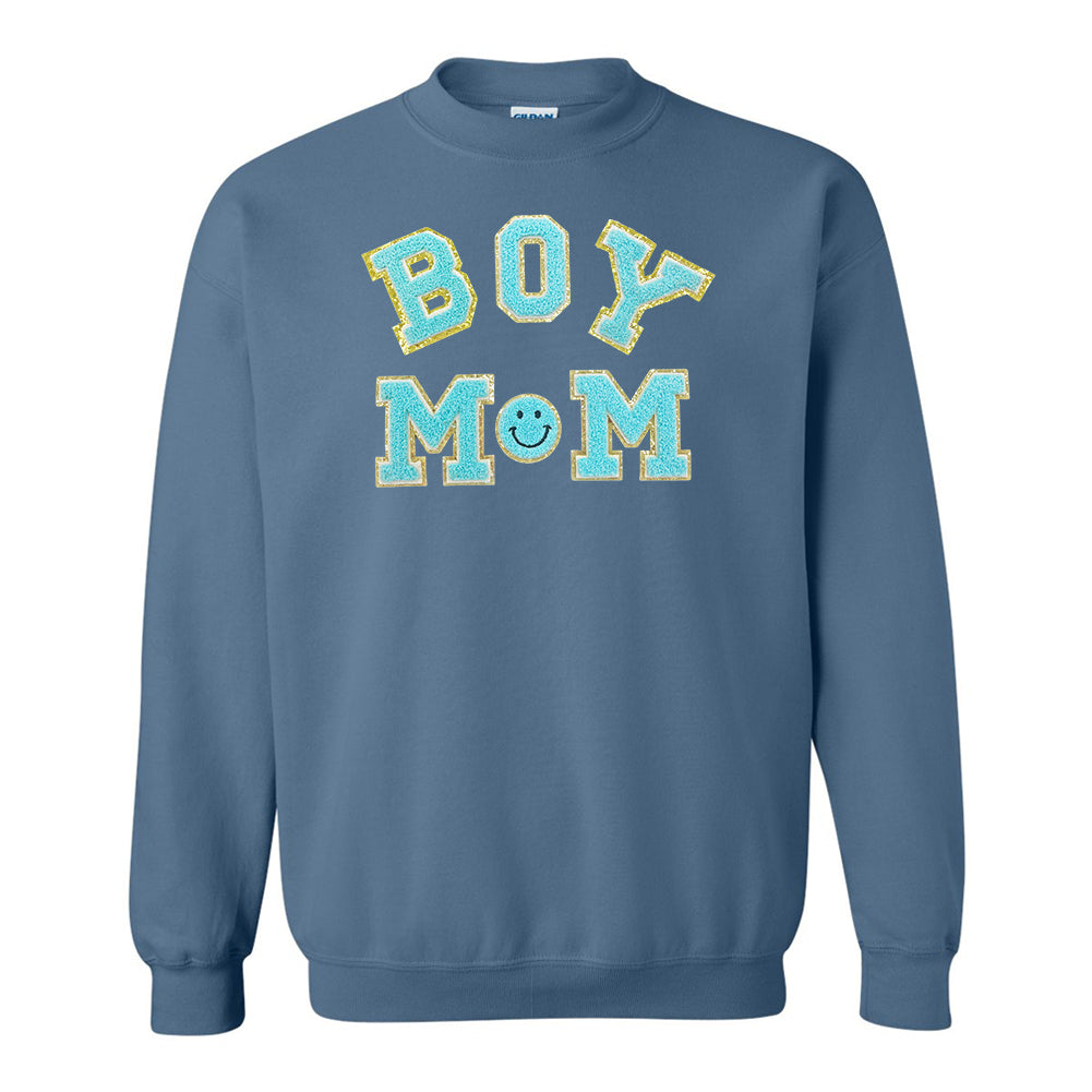 Boy Mom Letter Patch Sweatshirt