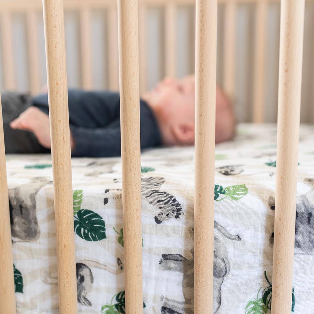 Jungle Classic Muslin Crib Sheet