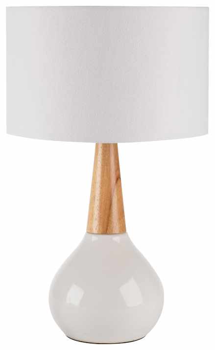 Baugo White Ceramic Table Lamp