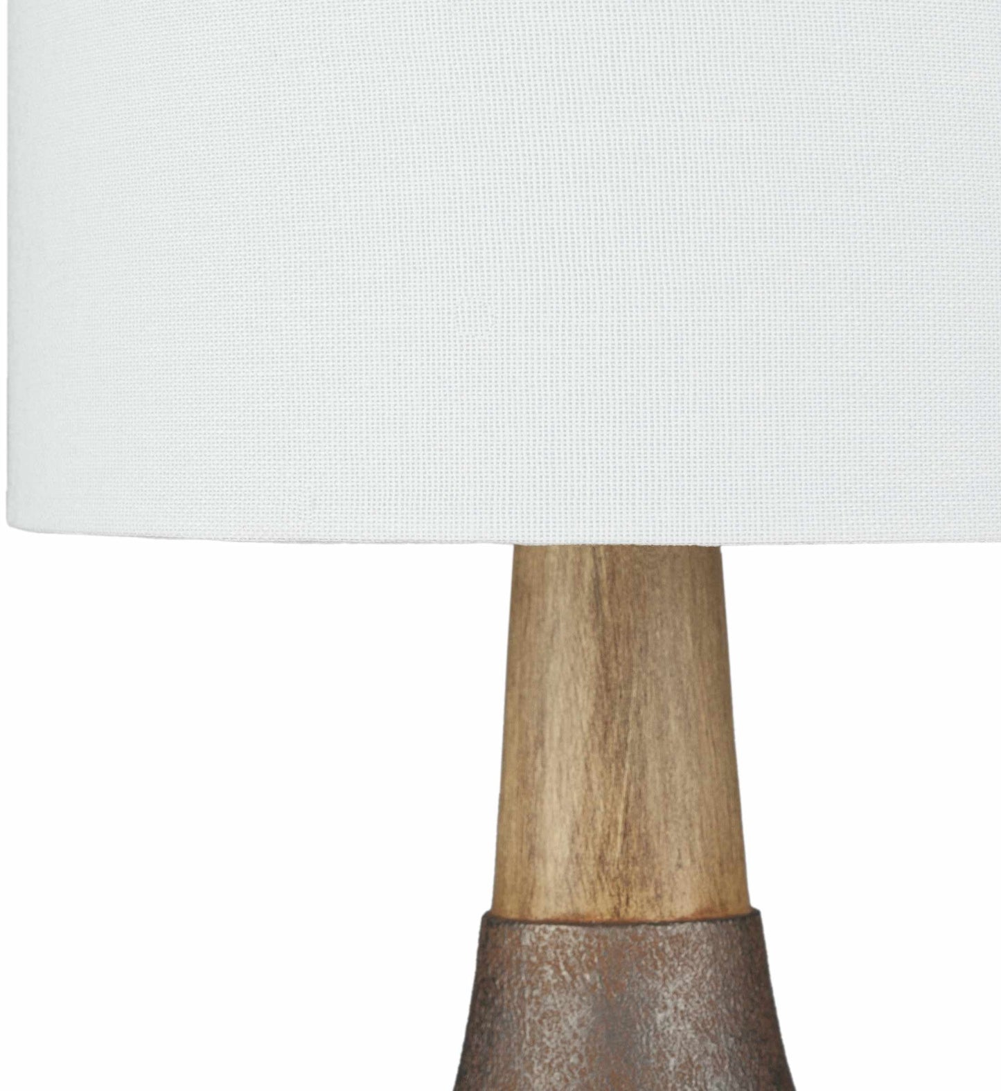 Kumlu Ribbed Ceramic White Table Lamp