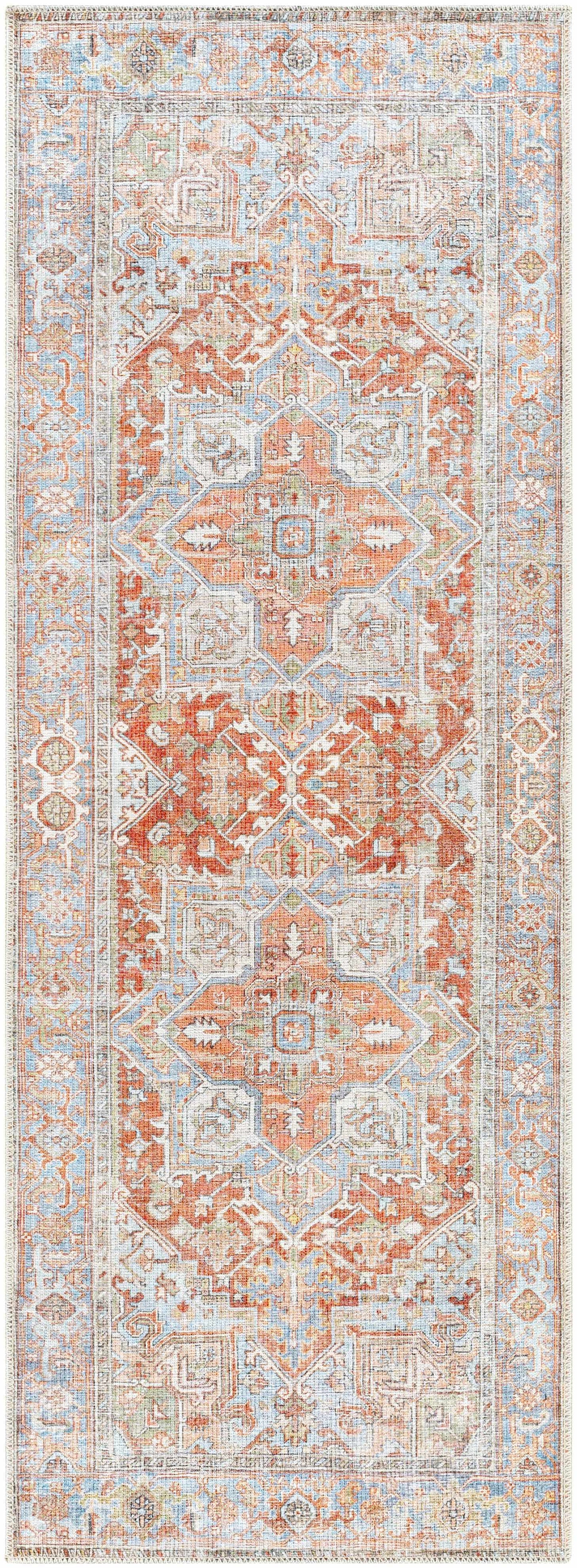 Rust Maayon Washable Rug