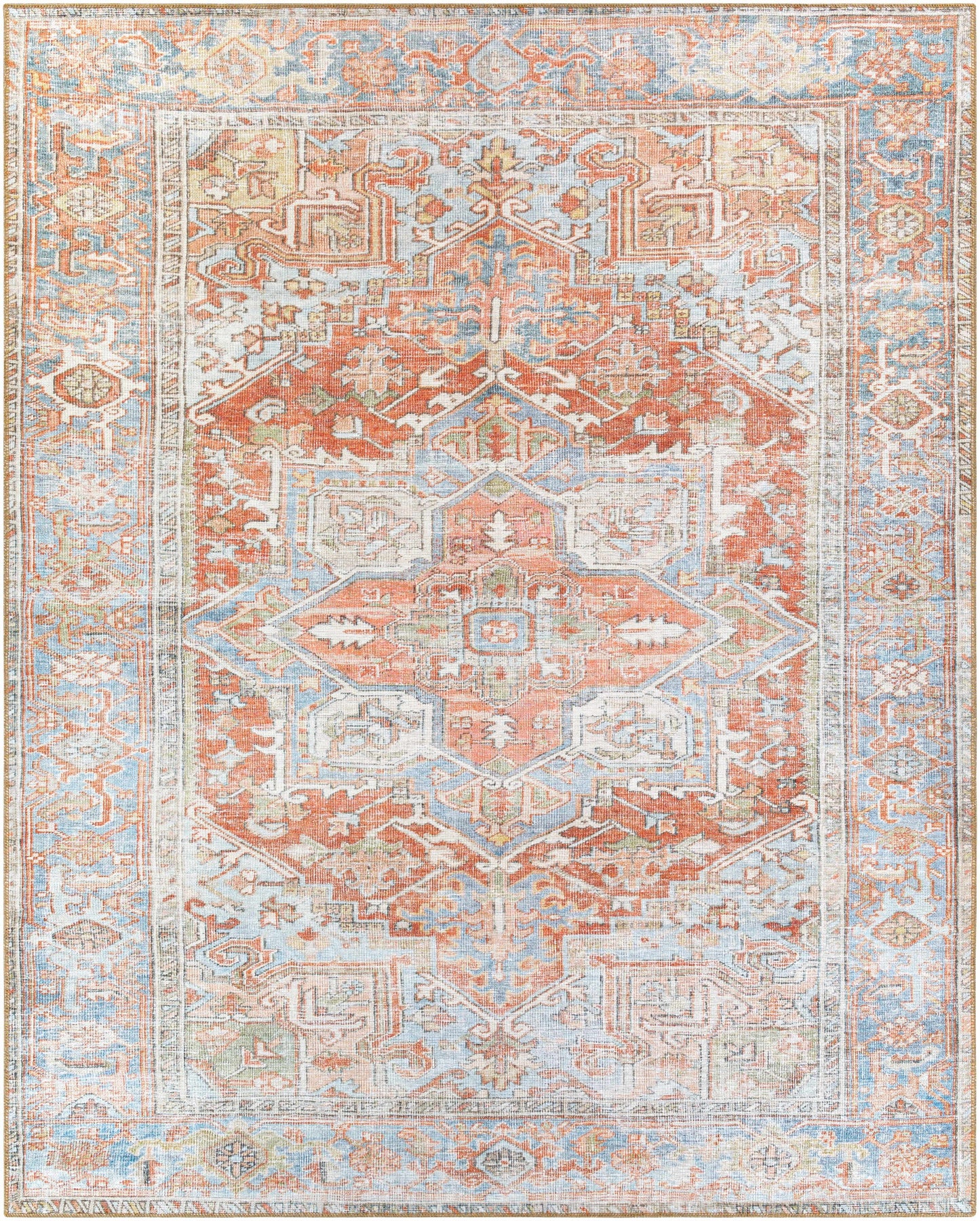 Rust Maayon Washable Rug