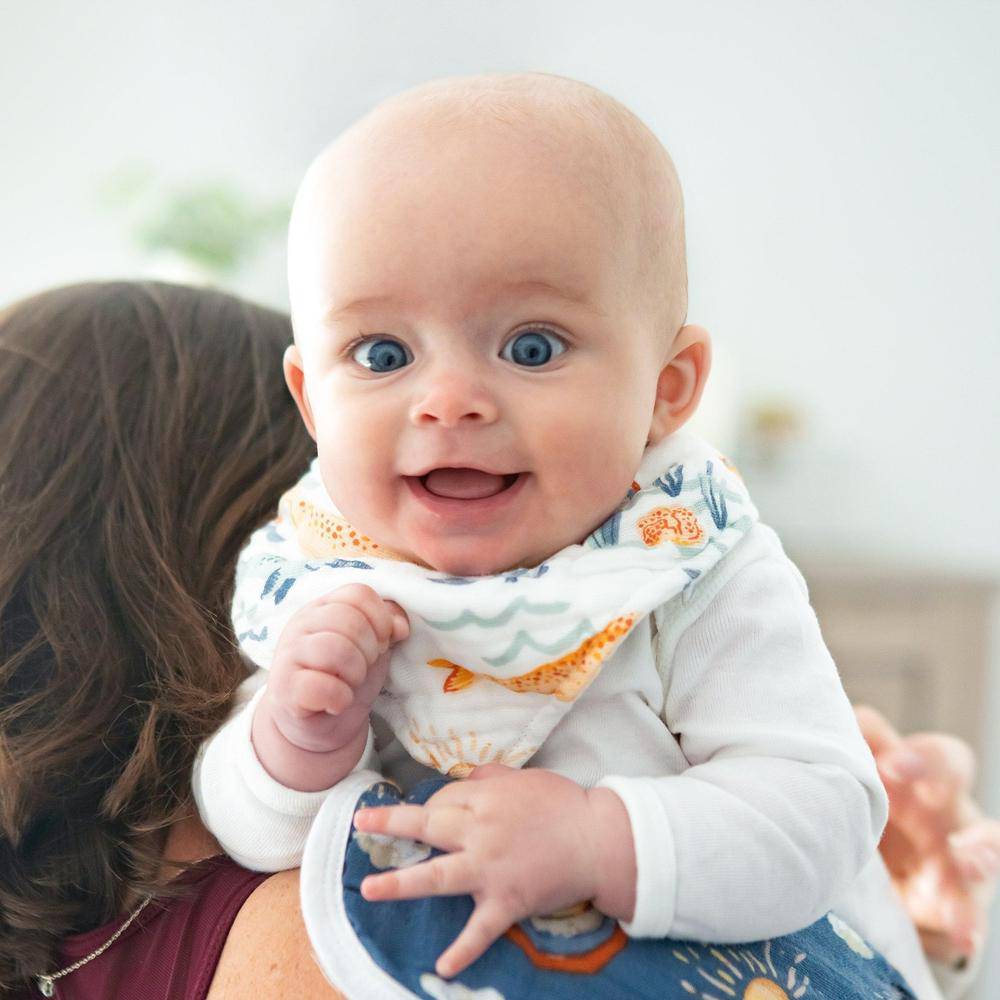 Narwhal + Hello Sunshine Bandana Bib Set