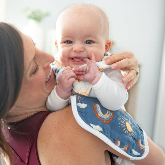 Narwhal + Hello Sunshine Muslin Burp Cloths