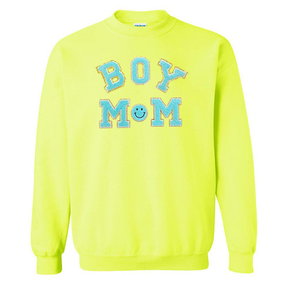 Boy Mom Letter Patch Sweatshirt