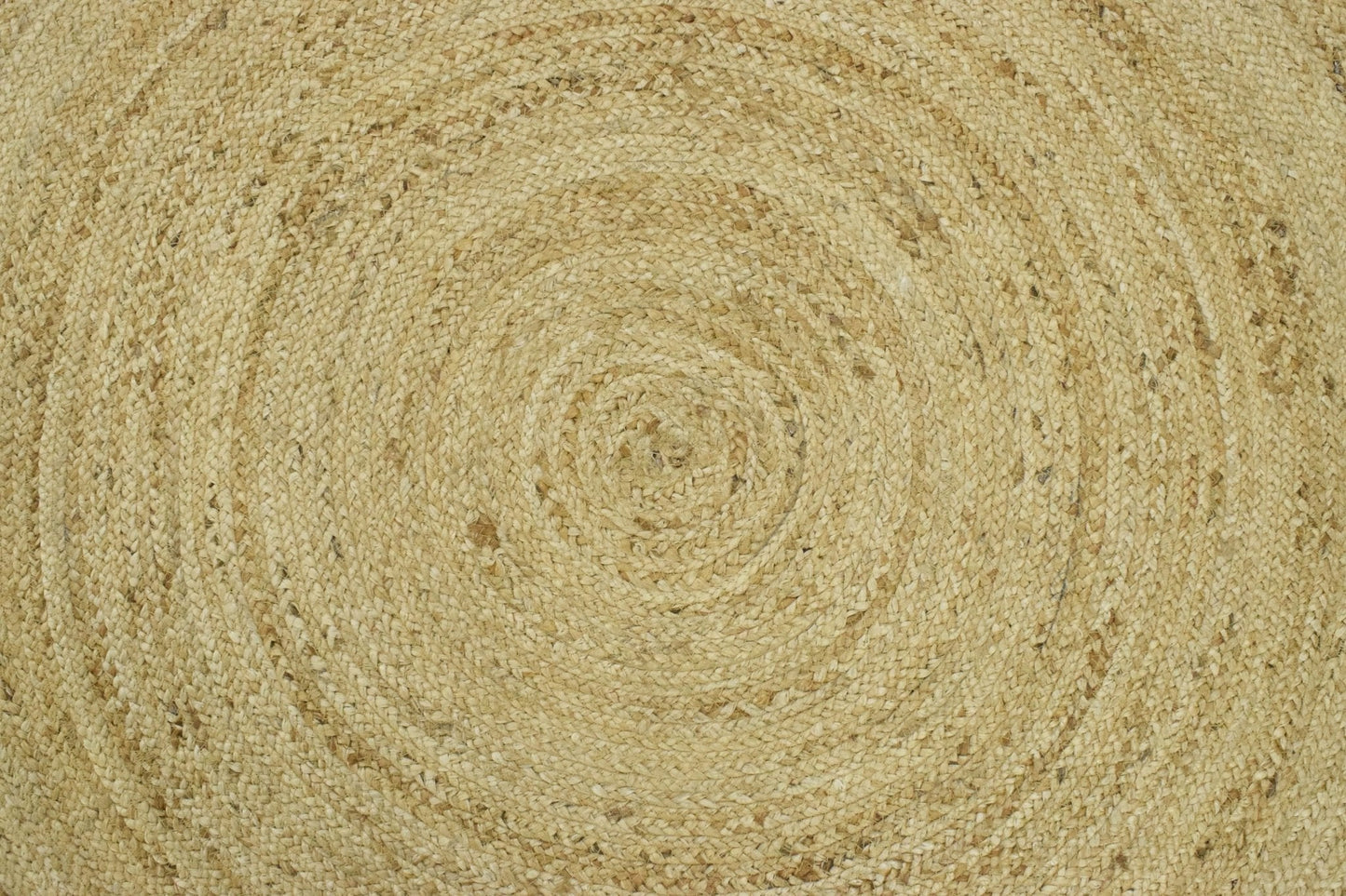 100% ALL NATURAL FIBER HAND BRAIDED BOHO WHITE ROUND JUTE RUG | JR4