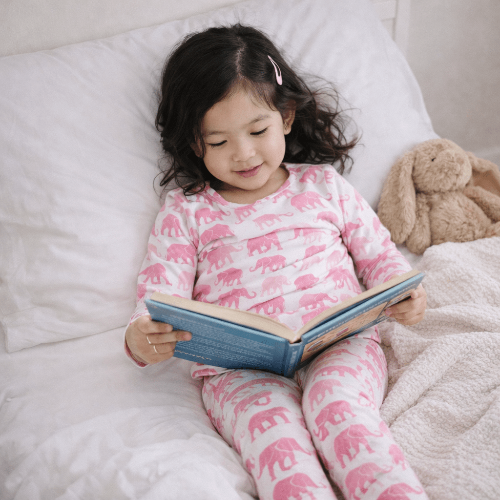 Pink Elephant 2-Piece Pajama Set