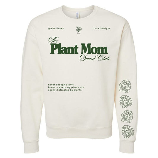 'Plant Mom Social Club' Crewneck Sweatshirt